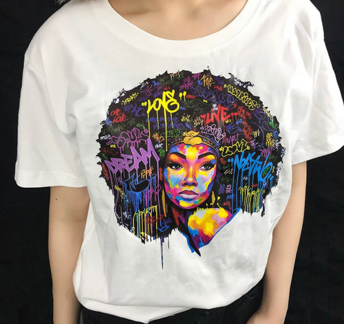 Graffiti Girl Printed T-Shirt